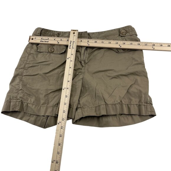 Ann Taylor Loft Womens Khaki Shorts Size 6 Cotton - Picture 2 of 5